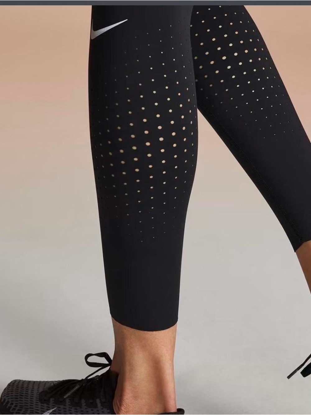 Nike Black Girls' Athletic Leggings with White Swoosh